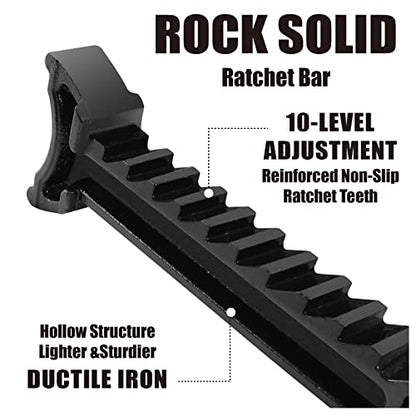 Torin AT43005AB Steel Heavy Duty Jack Stands: Double Locking Pins, 3 Ton (6,000 lb) Capacity, Black, 1 Pair (2 Pack) - size: 3 TON, style: Wide Base