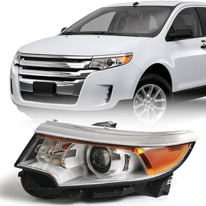 FIONE Halogen Headlight Assembly for Ford Edge 2011 2012 2013 2014 LH - color: Left/Driver