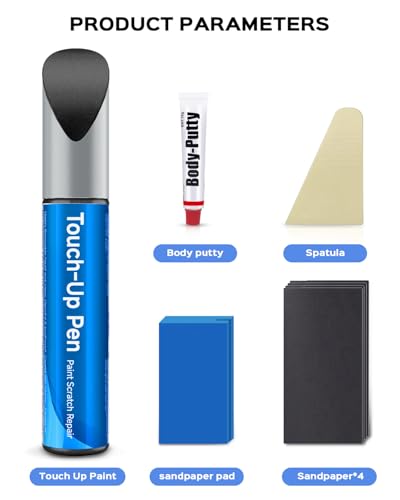 LA9W/1K Carbon Steel Pearl Touch Up Paint Kit Compatible with Volkswagen Exact Match Car Scratch Repair Touch Up Paint Kit - color: Carbon Steel Pearl(LA9W/1K) Compatible with Golf/Golf-R/GTI