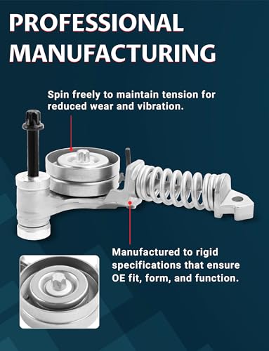 Serpentine Drive Belt Tensioner w/Pulley Kit for 2013-2020 Encore L4 1.4L - size: 38344