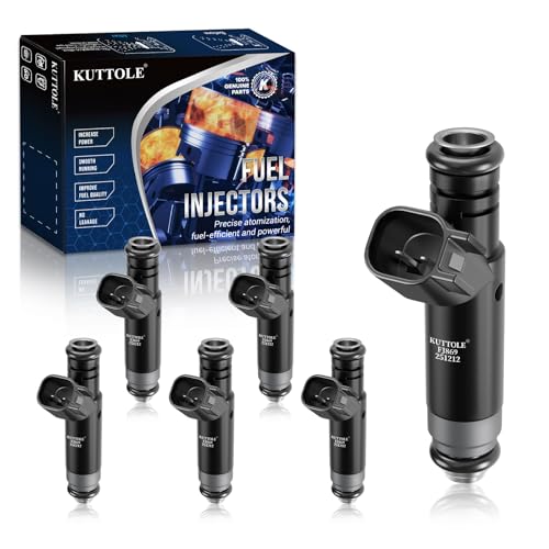 6Pcs Fuel Injectors Compatible with Ford V6 4.2L - size: FJ869