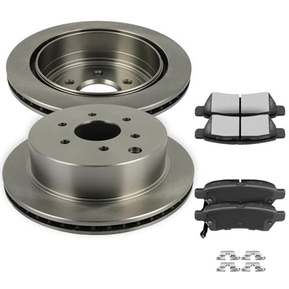 SCITOO Rear Brake Kits Disc Brake Rotor Brakes Pads:31410;D1100 - size: Rear 31410-Disc + D1100 [2+4PCS]