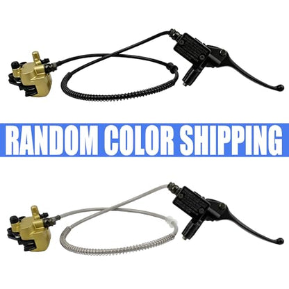 Front Disc Brake Master Cylinder Caliper Assembly with Brake Pad Compatible with 50cc 70cc 90cc 110cc 125cc SSR Chinese ATV Dirt Bike Pit Bike Quad