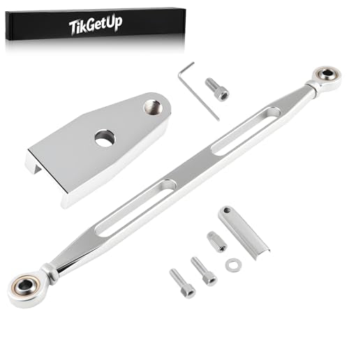 Twin Cam Ez Shift +Shift Linkage Kit for Harley 1999-2016 Touring Dyna Softail Models,Chrome - color: Chrome, style: 2pc for Twin Cam