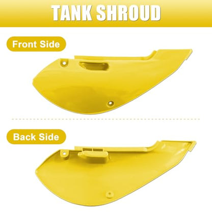 ABS Plastics Kit for Kawasaki KLX110 2002-2013, KX65 2000-2013 - color: Yellow & White