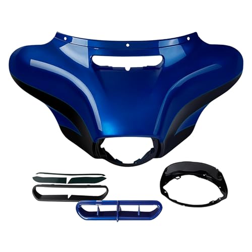 HR3 Candy Cobalt/Indigo Ink Batwing Outer Fairing Body + Vent Trim Compatible with 2017 CVO Street Glide FLHXSE - color: Candy Cobalt / Indigo Ink