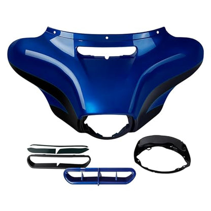 HR3 Candy Cobalt/Indigo Ink Batwing Outer Fairing Body + Vent Trim Compatible with 2017 CVO Street Glide FLHXSE - color: Candy Cobalt / Indigo Ink