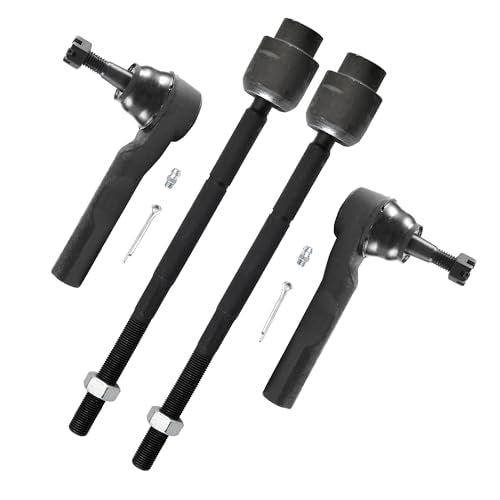4pcs 2WD Front Steering Kit Tie Rod End Inner and Outer Complete Kit for Chevrolet Malibu Pontiac G6 Saturn Aura 2004-2012