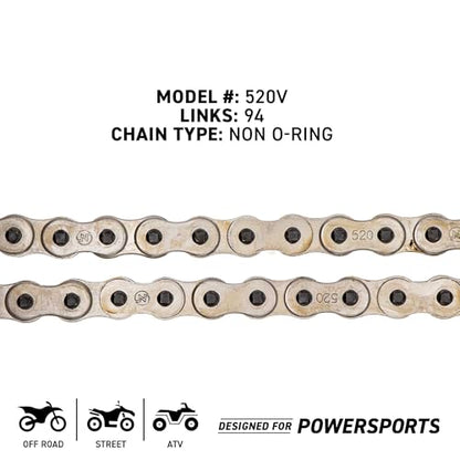 NICHE Drive Sprocket Chain Combo for Honda Sportrax 400 TRX400EX Front 15 Rear 38 Tooth 520NZ Standard 94 Links - size: Standard Chain