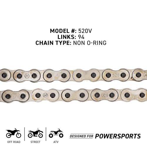 NICHE Drive Sprocket Chain Combo for Honda Sportrax 400 TRX400EX Front 15 Rear 38 Tooth 520NZ Standard 94 Links - size: Standard Chain