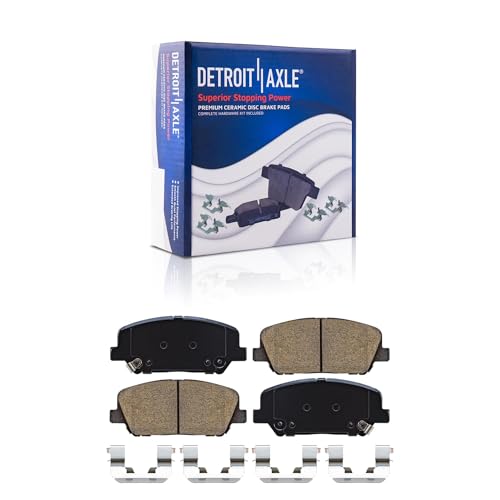 Detroit Axle - Brake Pads for 2017-2018 Kia Forte5, 2016 Hyundai Veloster - size: 4P42566/Kit