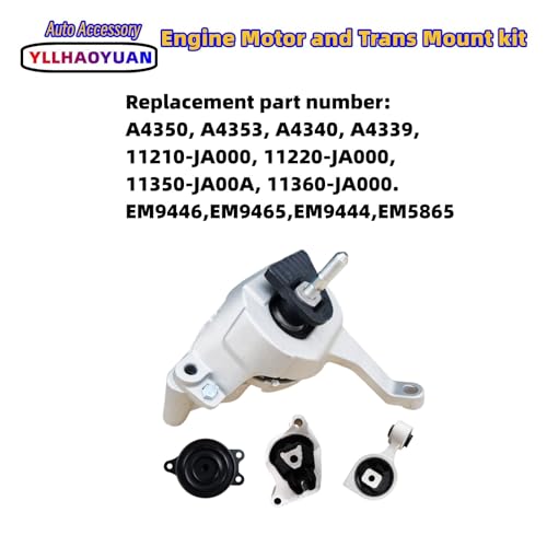 Yllhaoyuan Engine Motor Transmission Mounts Kit for Nissan Altima 2.5L - size: 2007-2017 Nissan Altima 2.5L