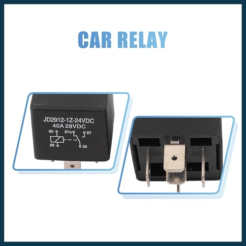 5pcs JD2912-1Z-24VDC 5 Pin 40A 28VDC DC 24V Universal Car Vehicle Motor Fuse Relay Switch Power Automotive Parts