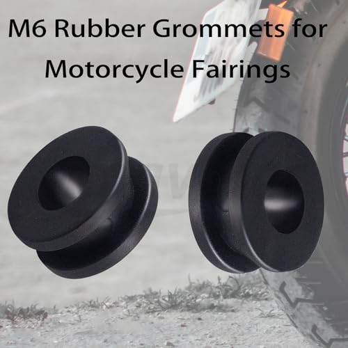 Motorcycle M6 Rubber Grommets 10 pcs, Motorcycle Rubber Replacement Accessories for Fairings Cowling.