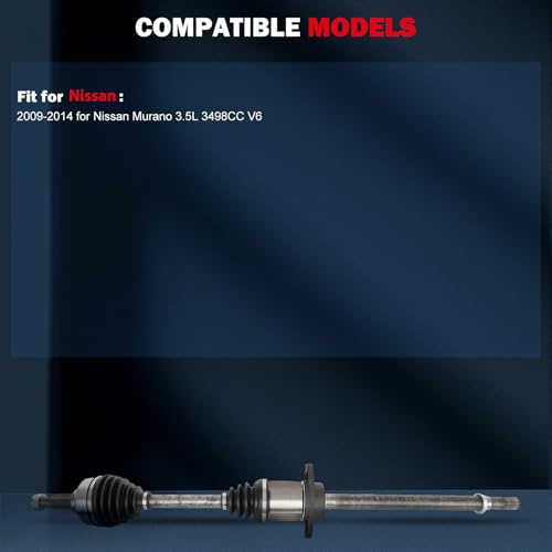 CCIYU CV Axle Shaft Assembly for Nissan Murano 2009-2014 - size: 17-5796