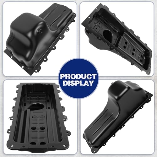 Transmission Oil Pan with Drain Plug, Fit for Fit for Ford Excursion, F-250, F-350, F-450, F-550, F-650, F-750, F53, 6.8L 1999-2019, OE F81Z6675DA - size: F81Z6675DA