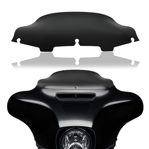 Rich Choices 6" Motorcycle Windshield Windscreen Wind Splitter Compatible with Harley Davidson Touring Street Glide Electra Glide FLHT FLHTCU Ultra Classic Glide FLHX FLHTK Tri Glide 1996-2013 - color: Black, size: 6inch