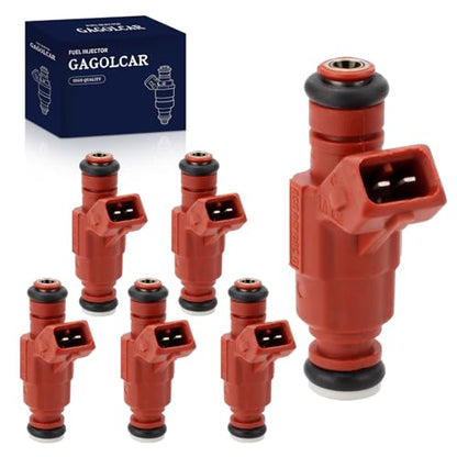 6-Pack Fuel Injectors Set | Compatible with Ford Explorer Mercury Mountaineer 2002-2003 4.0L V6| Replaces FJ442 1L2Z9F593CA 0280156028 - size: 6 X FJ442