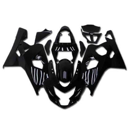 YTL Glossy Black Full Fairing Fit for Suzuki 2004-2005 GSXR 600/750 - color: 003 Glossy Black