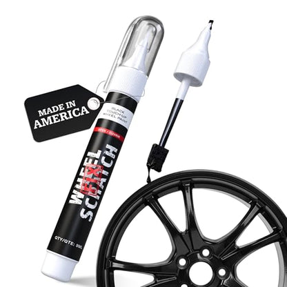 Wheel Scratch Fix® Gloss Black Rim Touch Up Paint, Wheel Scratch Repair Pen - color: Black - Gloss - Touch-Up Pen