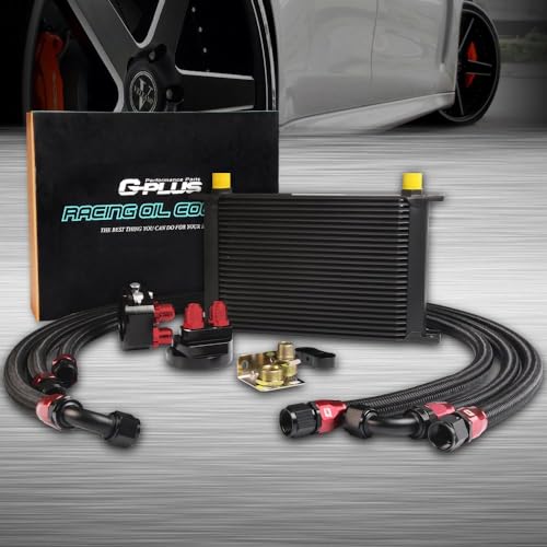 G-PLUS Universal 25 Row AN10 Engine Transmission Oil Cooler Kit - color: Black-Separation Style, size: 25 ROW