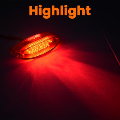 Motorcycle Tail Light, ATV Brake License Plate Rear Lights (Red) - color: Red