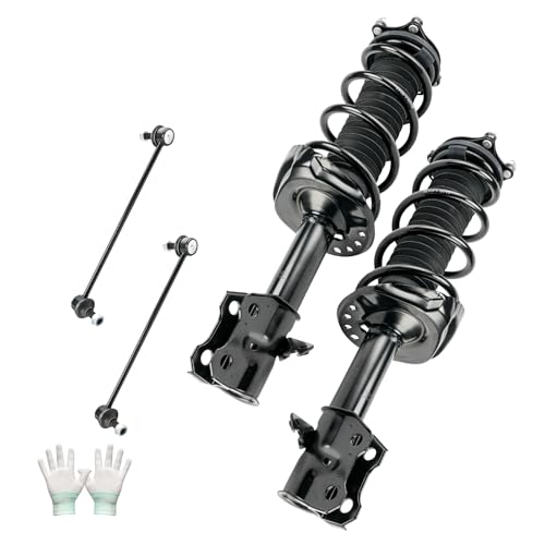 KAX Front Complete Strut & Coil Spring w/Sway Bar Link Stabilizer for CR-V - size: 07-14 Honda CR-V