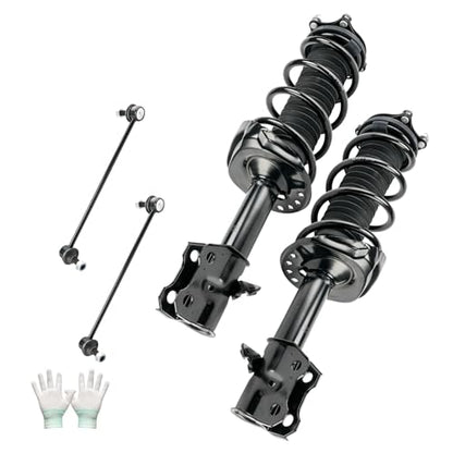 KAX Front Complete Strut & Coil Spring w/Sway Bar Link Stabilizer for CR-V - size: 07-14 Honda CR-V