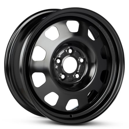 New OEM Replacement Wheel for 2008-2021 Kia Forte 17x6.5 inch Steel Rim Painted Black Fit 225/55R17 - size: 17x6.5 inch - Steel