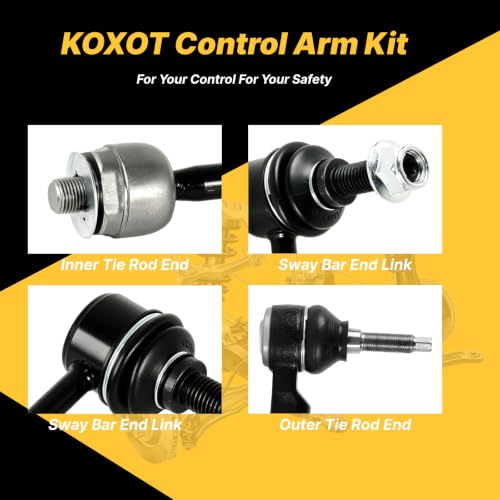 8pc Front Lower Control Arm Ball Joint Stabilizer Sway Bar Links Assembly Outer Inner Tie Rod Compatible with Ford Mustang 2011 2012 2013 2014#OE K622155 K622156 EV800801 ES80805 K80899 - size: 8PC-11-14 Mustang&14 Mustang GT