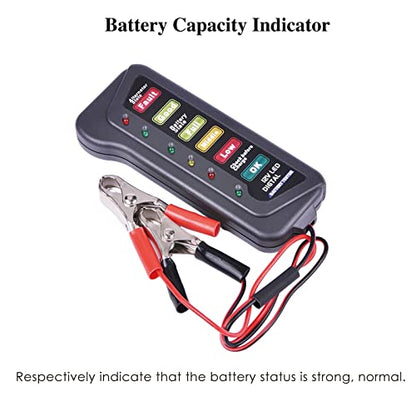 BI007 12V Battery and Alternator Tester, 6 LED Indicators