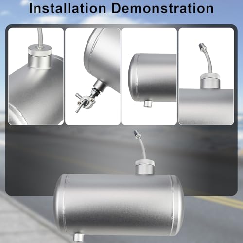 10x4.5" Aluminum alloy welding Gas Fuel Tank Cylinder Silver