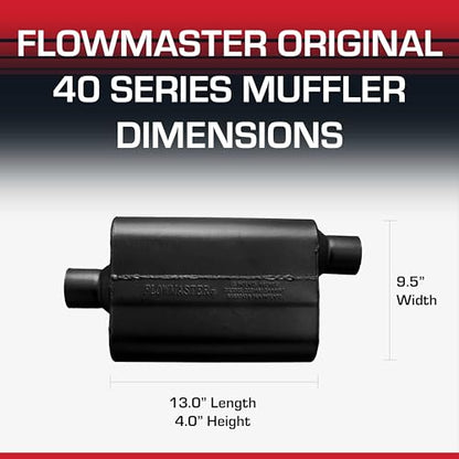 Flowmaster 40 Series Chambered Muffler – 2.50" Center In / 2.50" Offset Out - color: Center In / Offset Out