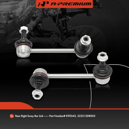 A-Premium Rear Sway Bar Link Stabilizer Bar Link, Compatible with Honda