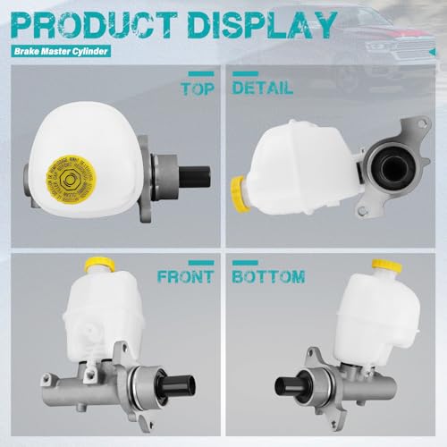 M630498 Brake Master Cylinder with Reservoir and Cap Fit for Ram and Dodge - size: M630498