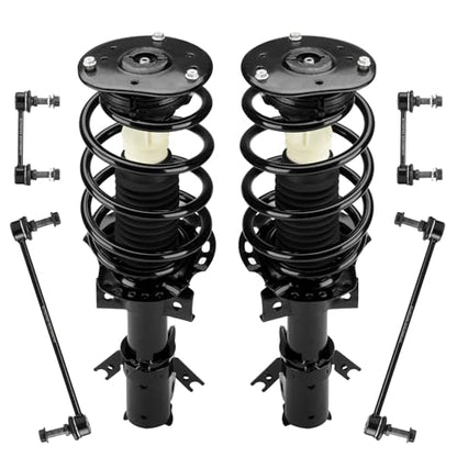 Front Strut Assembly & Sway Bar Links for 2013-2018 Ford Fusion 2.0L Except 19" Wheels, Shock Absorbers Replace 172638 6PCS - size: Front (13-18 FUSION)