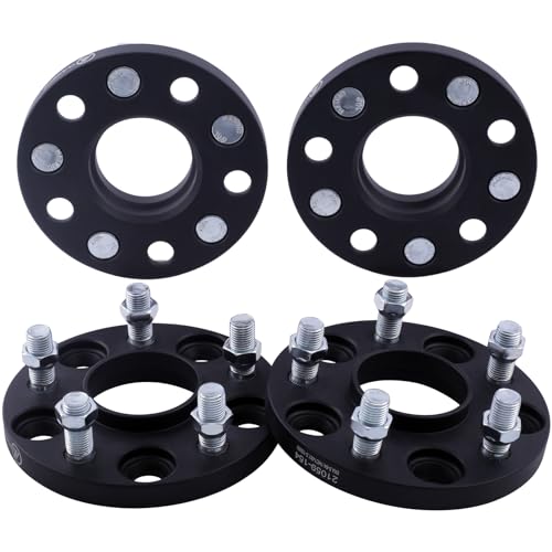 Black Forged 5x4.5 Hubcentric Wheel Spacers 15mm with 12x1.5 Studs 67.1mm Hub Bore Compatible with Jeep Hyundai-Mazda-Mitsubishi 5 Lug 5x114.3 for Compass Patriot Genesis Tucson - Pack of 4 - size: 15MM-Pack of 4
