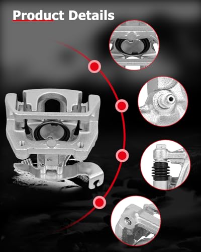 cciyu Rear Right Disc Brake Caliper Assembly w/Bracket 18B4947 - size: Rear Right[18B4947]