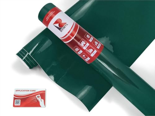 Rvinyl Avery Dennison SW900 796-S Gloss Dark Green Pearl Supreme Wrapping Film Vinyl Vehicle Car Wrap Sheet Roll - (12" x 60" w/Application Card) - color: Gloss Dark Green Pearl, size: 1ft x 5ft