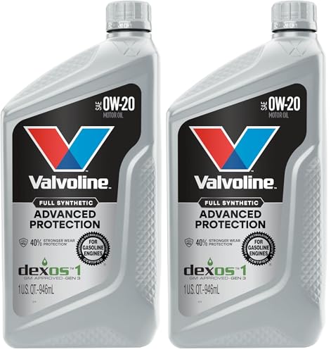 Valvoline Advanced Full Synthetic SAE 0W-20 Motor Oil 1 QT (Pack of 2) - size: 1 QT (Pack of 2), style: Advanced Protection