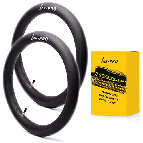 (2-Pack) 2.50/2.75-17”（70/100-17） Motorcycle Inner Tubes - Compatible with Honda, Coolster, TaoTao, 110cc, 125cc, and 140cc, Dirt Bikes, Moped, and Scooters and More - size: 2.50/2.75-17 (70/100-17), TR4 Valve