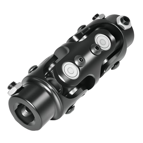 3/4" DD × 3/4" DD Universal U Joint for Steering Shaft - color: Black, size: 3/4" DD × 3/4" DD Double