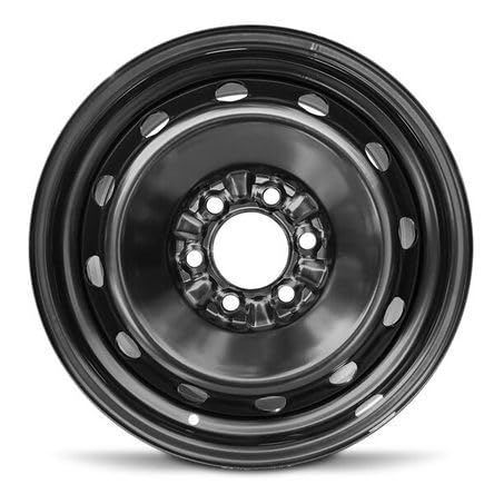 Wheel 17x8 in Steel Rim 6 Lug 135mm 44mm Offset 87.1mm CB| Powder-Coated Black finish Fits 2018-2024 Lincoln Navigator | New OEM Replacement - 7L1Z1015D