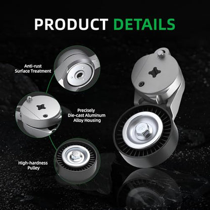 Belt Tensioner and Serpentine Belt Kit #1662036030 166200V010 - size: for Camry 2010-2011, 39096