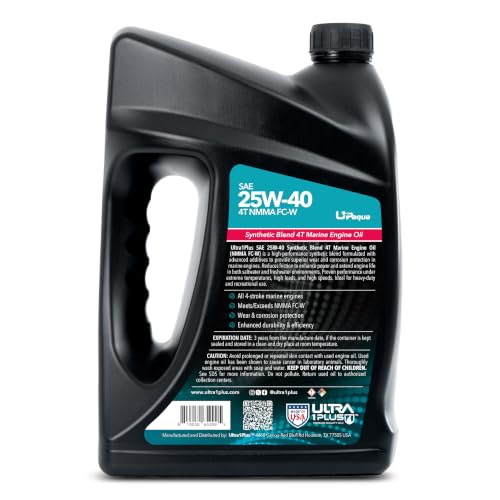 SAE 25W-40 Marine Engine Oil 4-Stroke Synthetic Blend Outboard 2 Gallons - size: 2 Gallon Pack