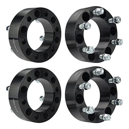 PHILTOP 6x5.5 Lug-Centric Wheel Spacers 2 inch for GMC Sierra 1500 - color: Black, size: 6x5.5" -108mm -M14x1.5 -2" thick
