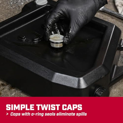 CHAPIN 48004 16-Quart Oil Drain Pan, Splash-Free Design for Clean Changes - style: 16 Quart