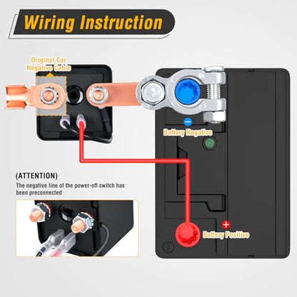 Nilight Remote Battery Disconnect Switch 12V 200A - color: 200A Remote Control
