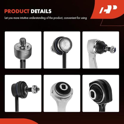 A-Premium 10Pcs Front Suspension Kit, Lower Forward & Rearward Control Arm - style: 10Pcs Kit