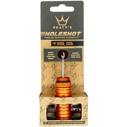 Peaty's Tubeless Bike Tyre Puncture Repair Plugger Kit - for MTB, Road & XC Bicycle Tyres - Unique Single-Sided Fork, for Rapid Puncture Repair to Fix Punctures Fast - 3X 3mm & 1.5mm Plugs - color: Emerald